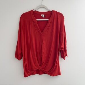 Anthropologie Akemi & Kin Dark Orange Blouse- Size Small